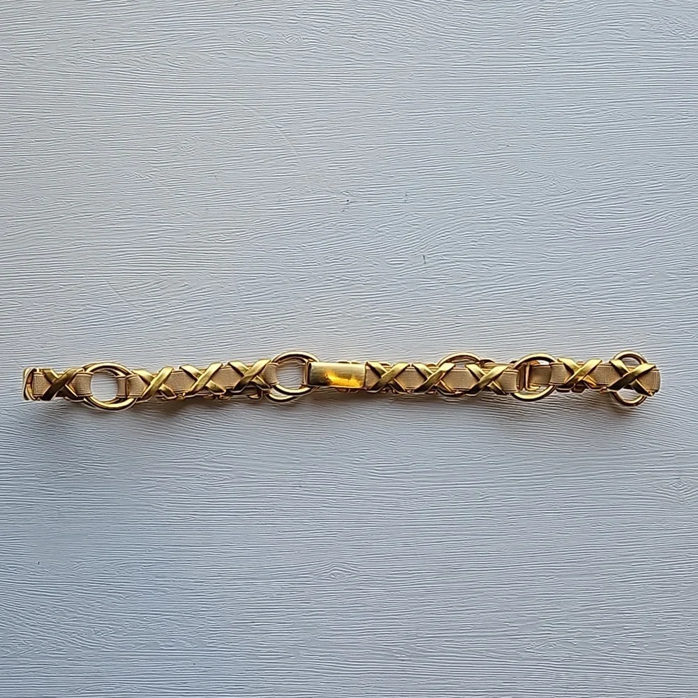 Vintage Gold X and O High Waist Belt